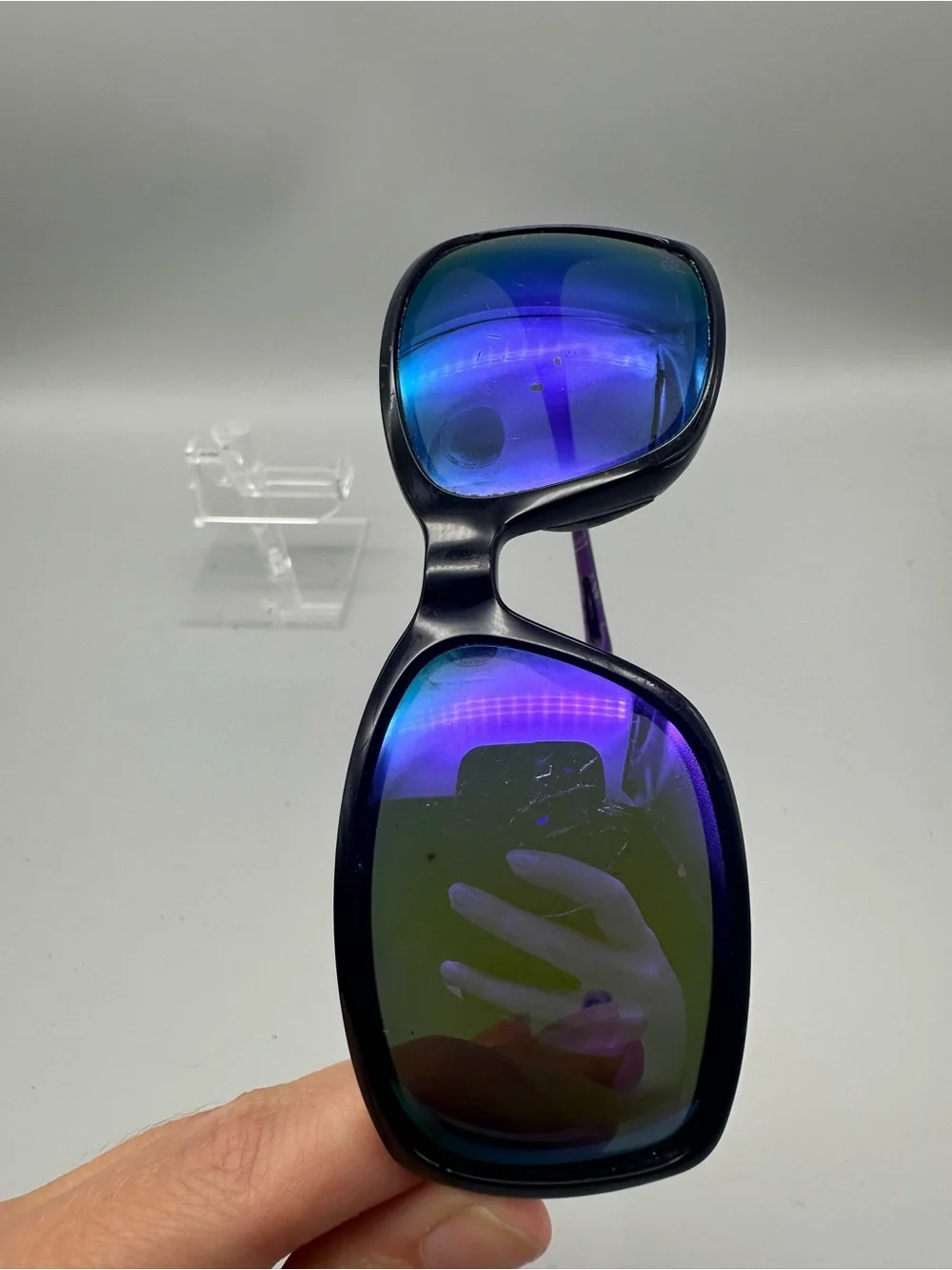 Oakley Dispute Sunglasses Black Blue Purple Mirror Lens OO9233-12 60 15 122
